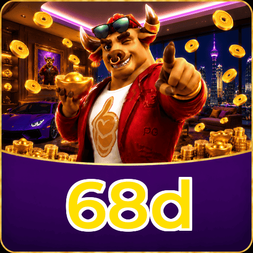Interface do aplicativo 68d mostrando jogos disponíveis no iOS e Android